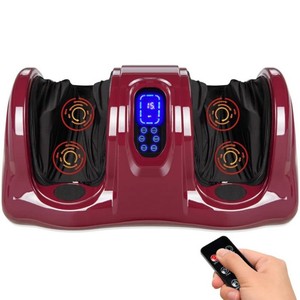 Brand New Therapeutic Foot Massager w High Intensity Rollers, Remote, 3 Modes - Burgundy