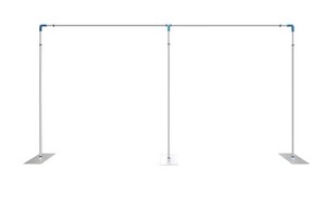 New - 0x20ft Backdrop Stand, Wedding Party Backdrop Stand Pipe Kit Curtain Frame, Professional Background Support, Heavy Duty Photoshoot Stand for Wedding Party Celebration Photography Stage