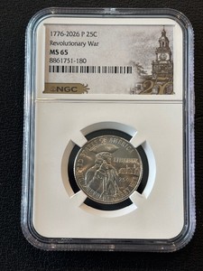 1776-2026-P Revolutionary War Quarter NGC MS65