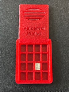 1 Gram .999 Fine Silver Valcambi Suisse Bar with Valcambi Wallet Holds 32 Grams Doublestacked