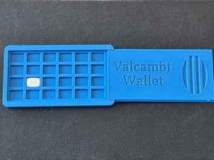 1 Gram .999 Fine Silver Valcambi Suisse Bar with Valcambi Wallet Holds 16 Grams