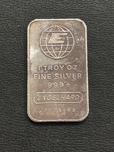 1 Ounce .999 Fine Silver Engelhard Bar