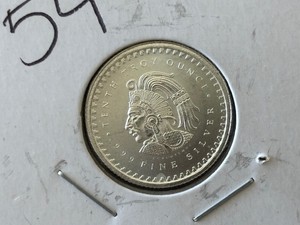 110 Ounce .999 Fine Silver Round Aztec