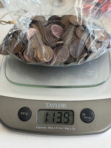 Wheat Cents (about 2 pounds) and 2 Rolls Memorial Cents