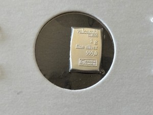 1 Gram .999 Fine Silver Valcambi Suisse Bar