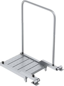 $270 THOOUM Aluminum Boat Board Platform with Detachable Handrail to Get on & Off, Rust Resistant Boarding Platform for DockDeckBoat