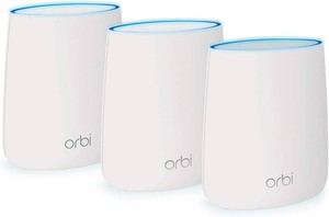 $350 ---NETGEAR Orbi Ultra-Performance Whole Home Mesh WiFi System - WiFi router and two satellite extender with speeds up to 3Gbps over 6,000 sq. feet, AC3000 (RBK53)