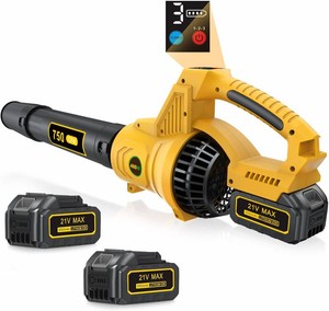 Leaf Blower Cordless, 750CFM with 2x5.5Ah Battery Powered Handheld Blower