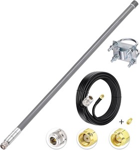 Bingfu 31.5inch 5.8 dBi 915MHz Lora Antenna - 10ft ALSR240 Low Loss Cable - Compatible with Meshtastic Solar Node Repeater and RAK V2 Nebra Bobcat Sensecap M1 HNT Helium Hotspot Miner