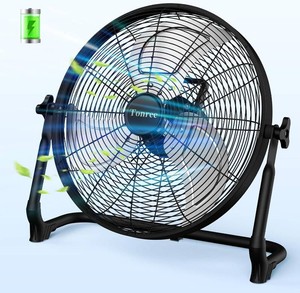 18 Portable Battery Operated Floor Fan, Hi-Velocity Rechargeable Cordless Fan, USB Phone Charge, 12-60H Runtime, Quiet, Wireless, Hi-Airflow, For Camping Home Gym Patio Outdoor Summer Gazebo