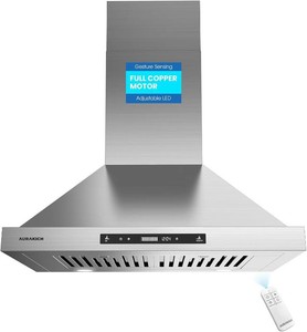 $300 30-inch Wall Mount Range Hood, 900 CFM Full Copper Motor