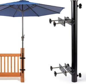 304 Stainless Steel Umbrella Deck Mount, Patio Umbrella Holder, Post Black