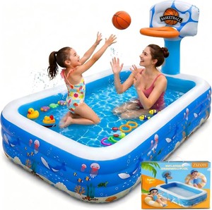 Inflatable Swimming Pool,120 x 72 x 24 Kiddie Pools, Family Lounge Pools Thickened Above Ground Family Pool for Summer Water Party, Backyard, Garden Lawn