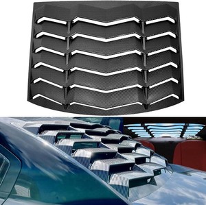 $132 Rear Window Louver Carbon Fiber for 2011-2023 Dodge Charger SXTGTRTRT Scat PackScat Pack WidebodySRT Hellcat Widebody, Matte Black ABS All Weather Windshield Sun Shade Cover