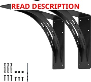 $140 30 inch x 18.8 inch Heavy Duty Shelf Brackets , Metal Mantel Brackets (Set of 2) Fireplace Mantel Brackets - Countertop Support , Max Load 1100 Lbs (30  x 18.8 )