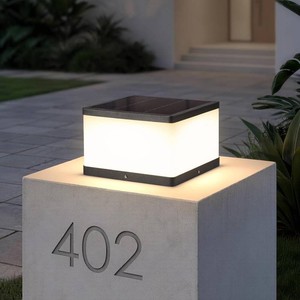 $140 9.8 Solar Post Lights Outdoor, E26 Bulb Solar Pillar Lights Outdoor