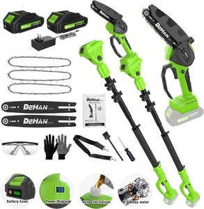 Cordless Pole Saw for Tree Trimming, 6 Chainsaw with Extension Pole