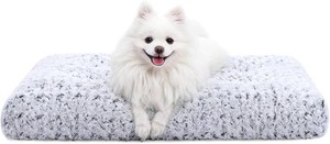KSIIA Washable Dog Bed Medium Size Dog Crate Bed Plush Pet Mat 29x21 Gray