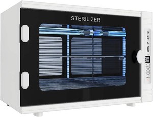 UVC Sanitizer Cabinet,12L UVCOzone Light Cabinet with Replaceable Lamp, 5-60min Timer, for Nail Tools, Beauty Tools, Salon Tools, Pet Supplies & Home Use