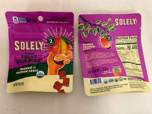 6x Soley Organic Fruit Gummys Mango Passion Fruit-72026