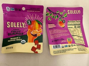 6x Soley Organic Fruit Gummys Mango Passion Fruit-72027
