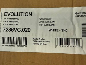 Evolution 6x 36 Whirlpool Bath-American Standard