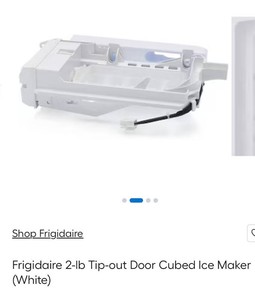Frigdaire 2lb Tip out Door Cubed Ice Maker