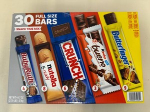 30 Full Size Bars-Snack Time Mix 72026