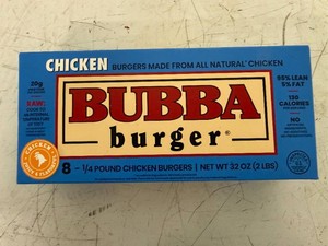 8x 14lb Bubba Chicken Burgers