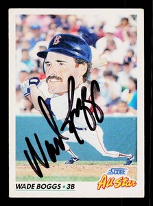 Wade Boggs Autograph 1992 Score All-Star Team #434 Baseball Card