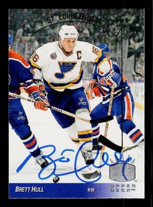 Brett Hull Autograph 1993 Upper Deck SP #137 Hockey Card
