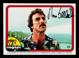 Tom Selleck Autograph 1982 Magnum PI #23 Vintage Trading Card