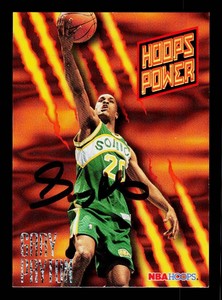 Gary Payton Autograph 1995 NBA Hoops Power #PR-50 Basketball Card