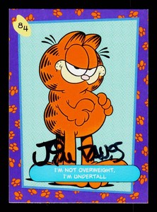 Jim Davis Autograph Garfield Skybox #84 Trading Card