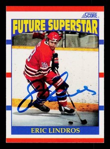 Eric Lindros Autograph RC 1990 Score #440 Rookie Hockey Card
