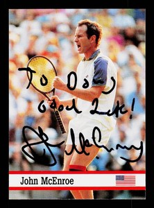 John McEnroe Autograph Tennis Trading Card