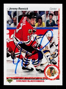 Jeremy Roenick Autograph 1990-91 Upper Deck #63 Hockey Card