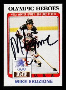 Mike Eruzione Autograph 1983 Olympic Heroes #13 Hockey Card