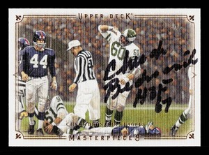 Chuck Bednarik Autograph w HOF Inscription Football Card