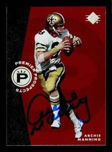 Archie Manning Autograph Football Card