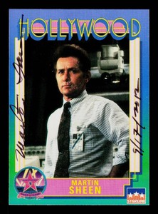 Martin Sheen Autograph Starline Hollywood 1991 #32 Trading Card