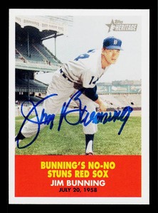 Jim Bunning Autograph Baseball Card