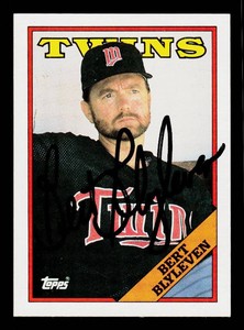 Bert Blyleven Autograph 1988 Topps #295 Minnesota Twins Baseball Card