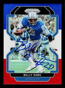 Billy Simms Autograph 2021 Prizm RWB #154 Football Card