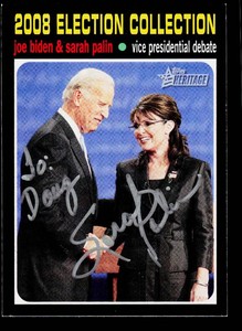 Sarah Palin Autograph 2008 Election Trading Card