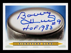 Bubby Hull Autograph w HOF Inscription Hockey Card