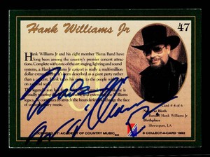 Hank Williams Jr. Autograph Trading Card - #2