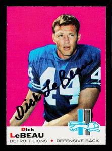 Dick LeBeau Auograph 1969 Topps #76 Vintage Football Card