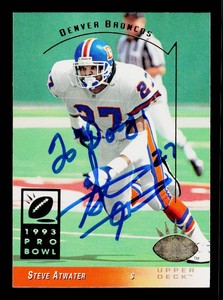 Steve Atwater Autograph 1993 Upper Deck SP Football Card