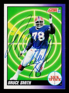 Bruce Smith Autograph Football Card